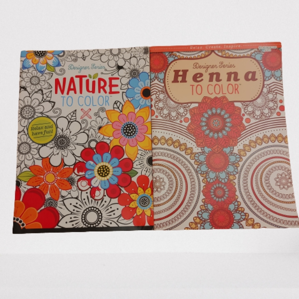 Free with Purchase - Nature and Henna Art Adult Colouring Books Zen